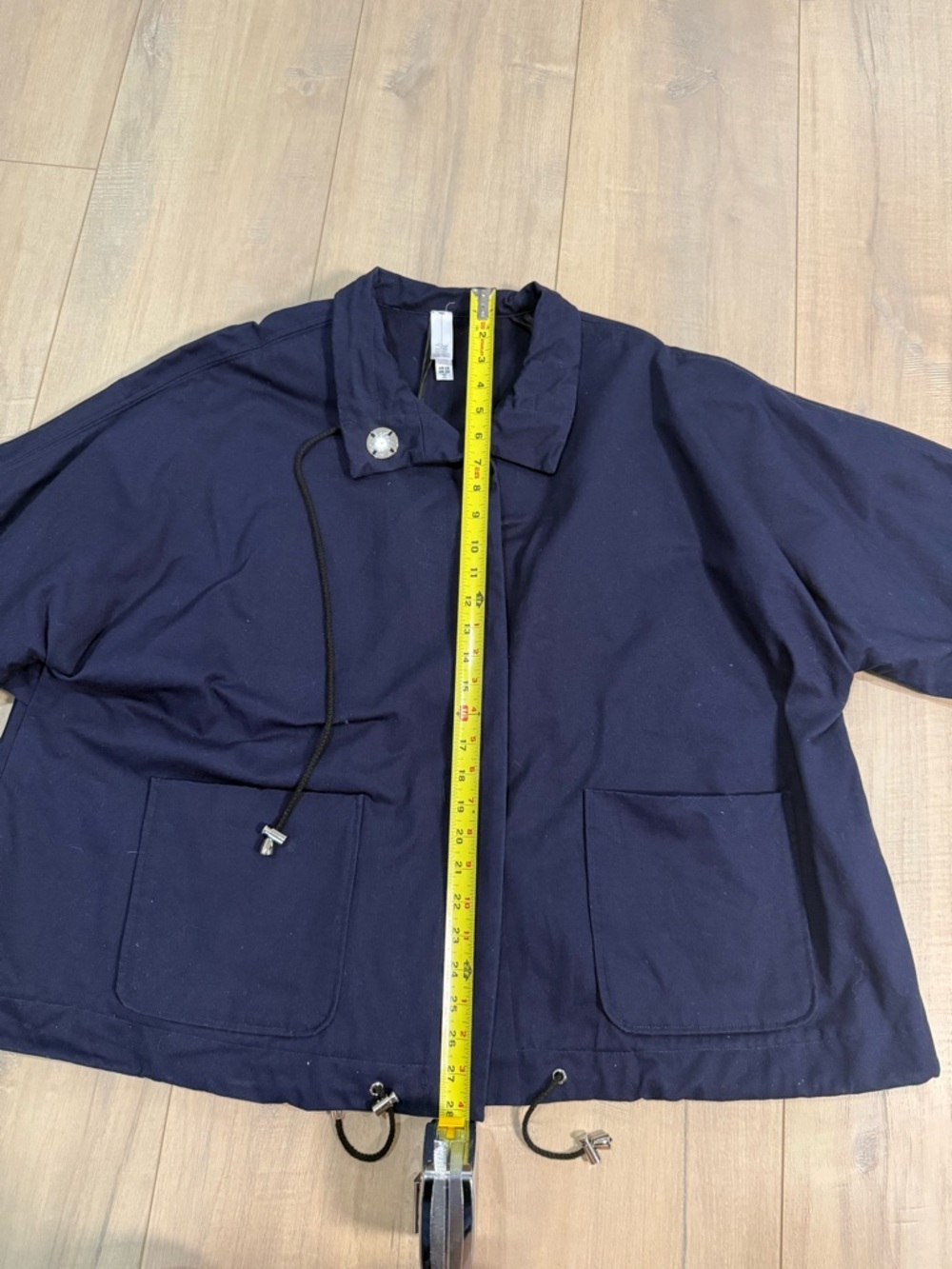 MarlaWynne Navy Drawstring Utility Jacket - Picture 5 of 7